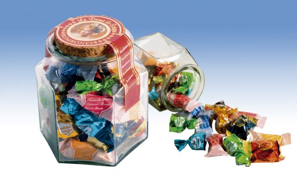 tarro de cristal con bombones