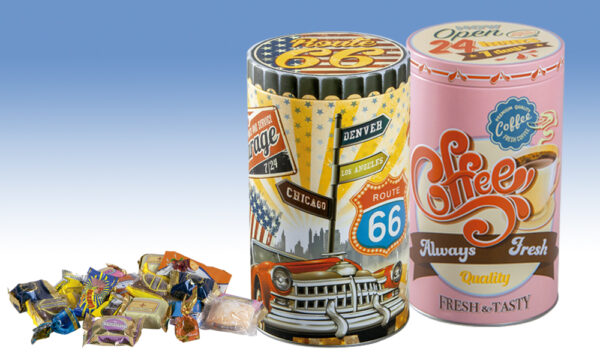 latas vintage con surtido